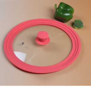 Silicone rim glass lid